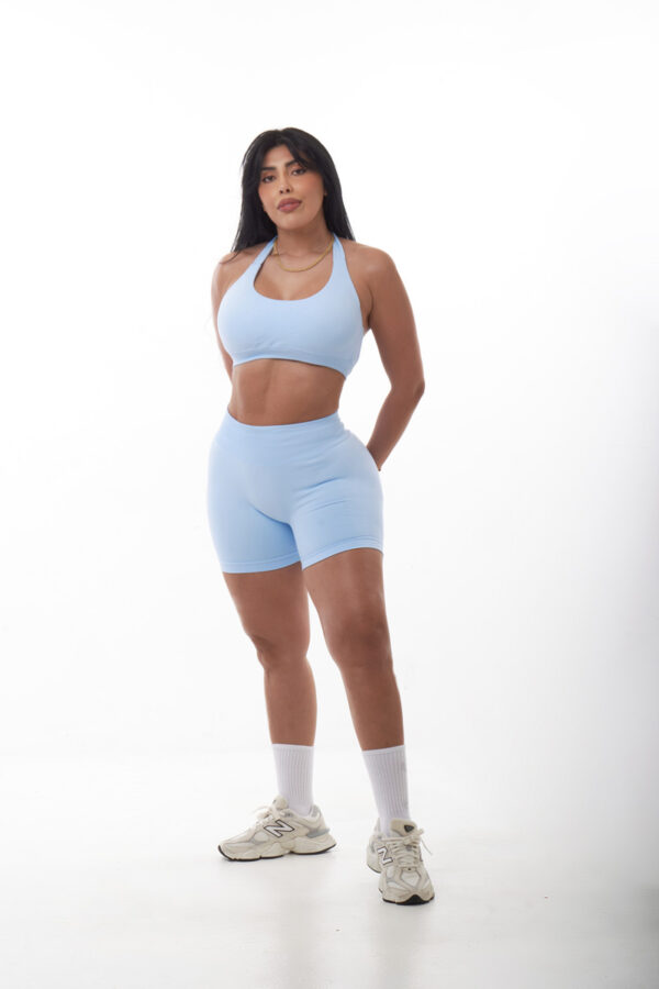 Conjunto Top + Short Celeste - Imagen 2