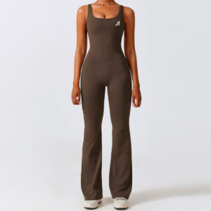 Bodysuit Long wide Leg Brown