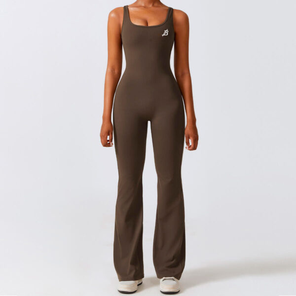 Bodysuit Long wide Leg Brown