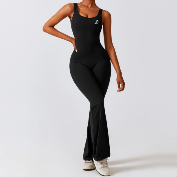 Bodysuit Long wide Leg Black