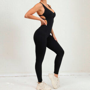 Bodysuit Long thin Leg Black