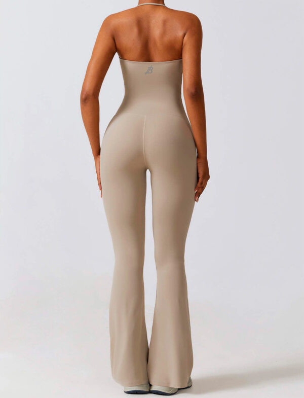 Bodysuit Long wide Leg with Strap Nude - Image 2