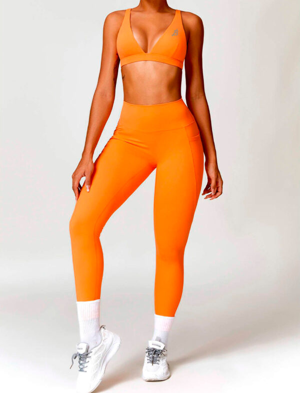 Set Bra + Long Leggings Orange - Image 2