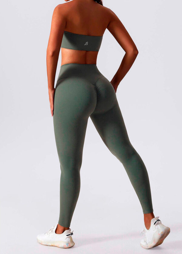 Set Leggings and Strapless Top Green - Image 3