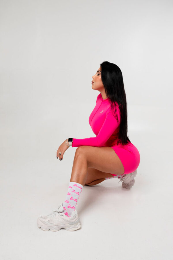 Bodysuit Short Long Sleeve Pink - Image 3