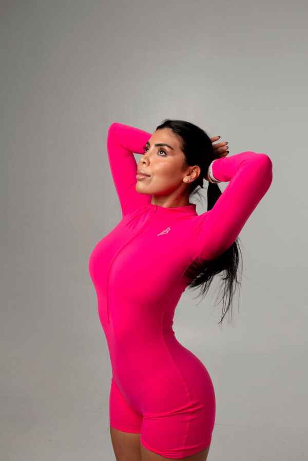 Bodysuit Short Long Sleeve Pink - Image 4