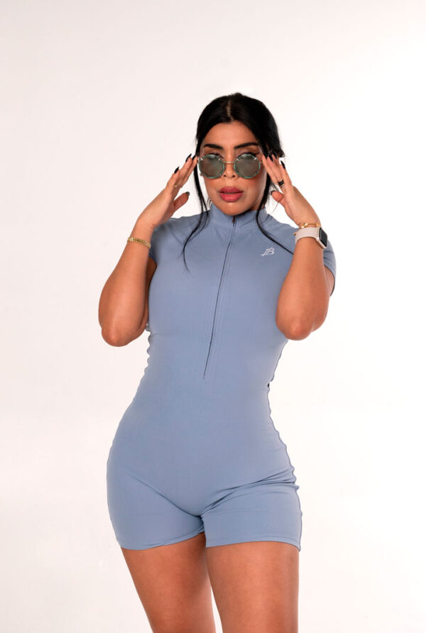 Bodysuit Short Sleeve Shorts Lightblue - Image 2