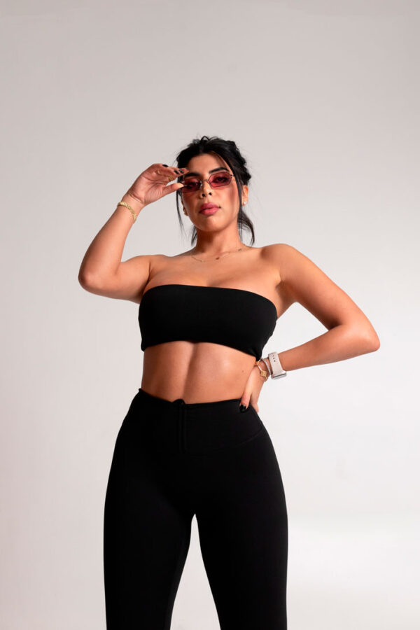 Set Leggings and Strapless Top Black - Image 2