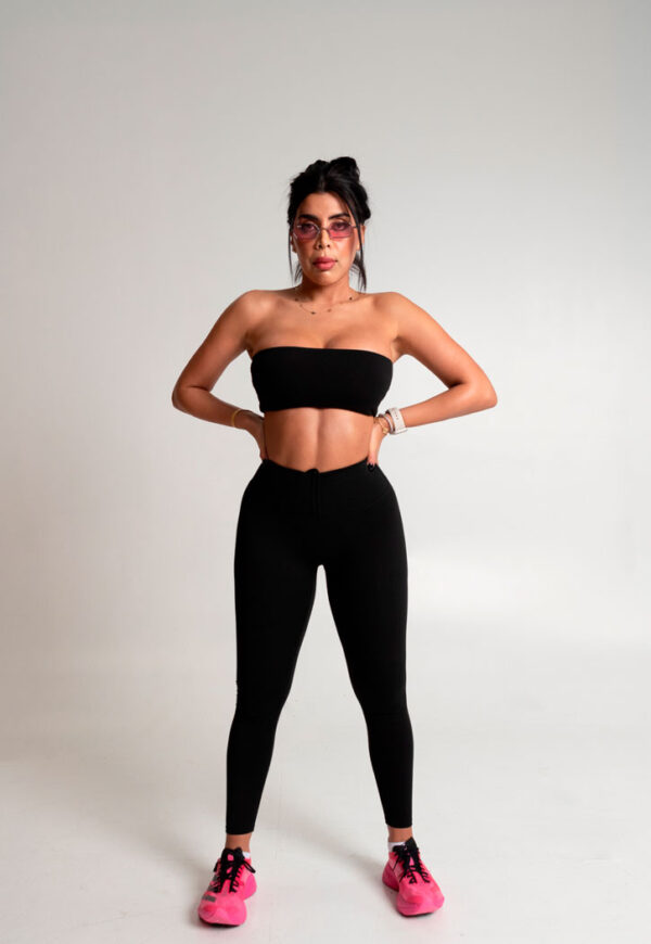 Set Leggings and Strapless Top Black - Image 3